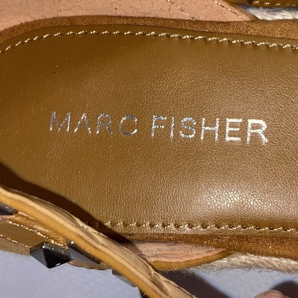 Marc Fisher Jazlyn Wo Size 8 Tan Espadrille Shoes with Double wrap ankle straps - Picture 2 of 15